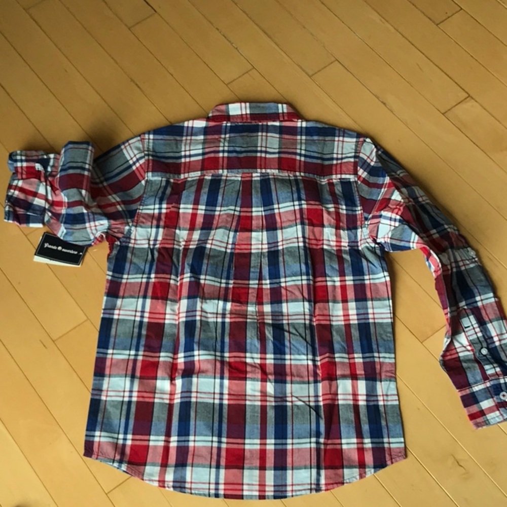NWT Gymboree boys plaid long sleeve shirt - size: 8 - Picture 6 of 7